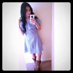 Stripped off the shoulder dress